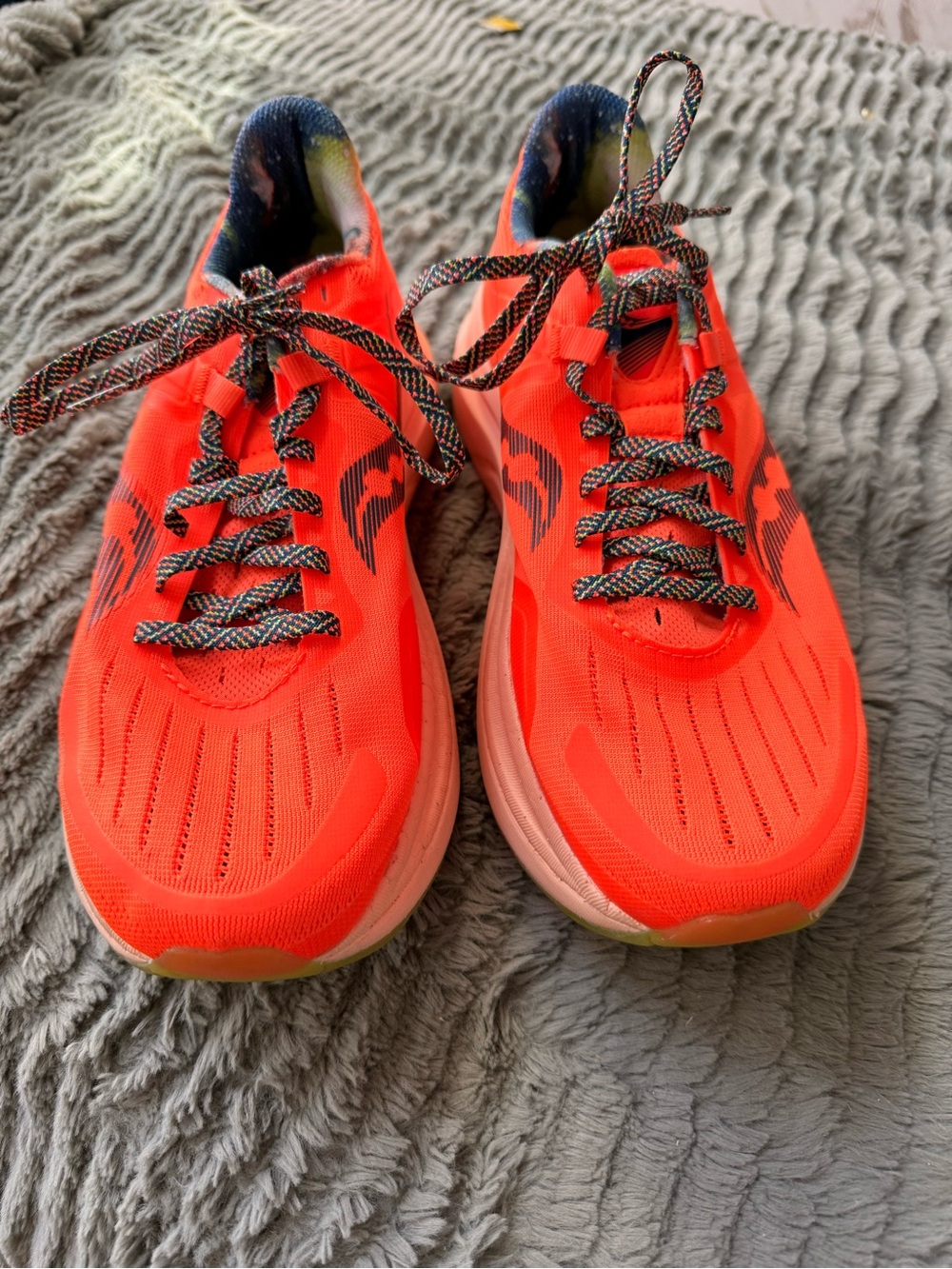 Saucony Neon Orange Athletic Running Shoes